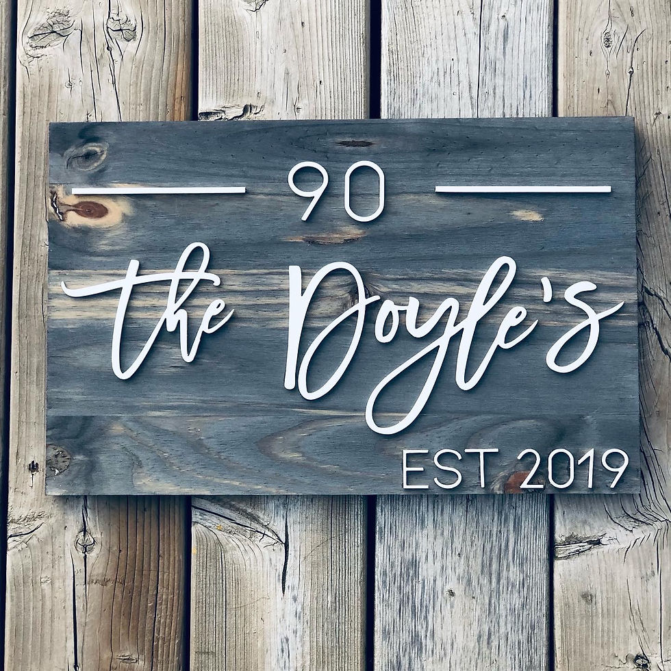 Cottage and Address Sign