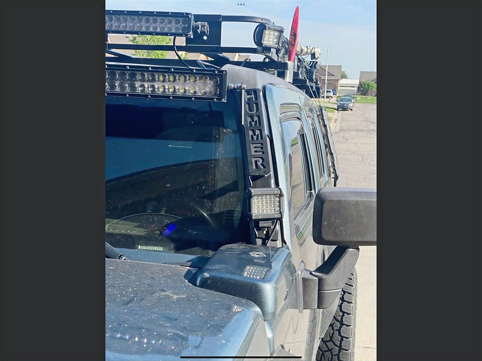 Thumbnail: Hummer H3 Light Bar Brackets with or without Pod mounts
