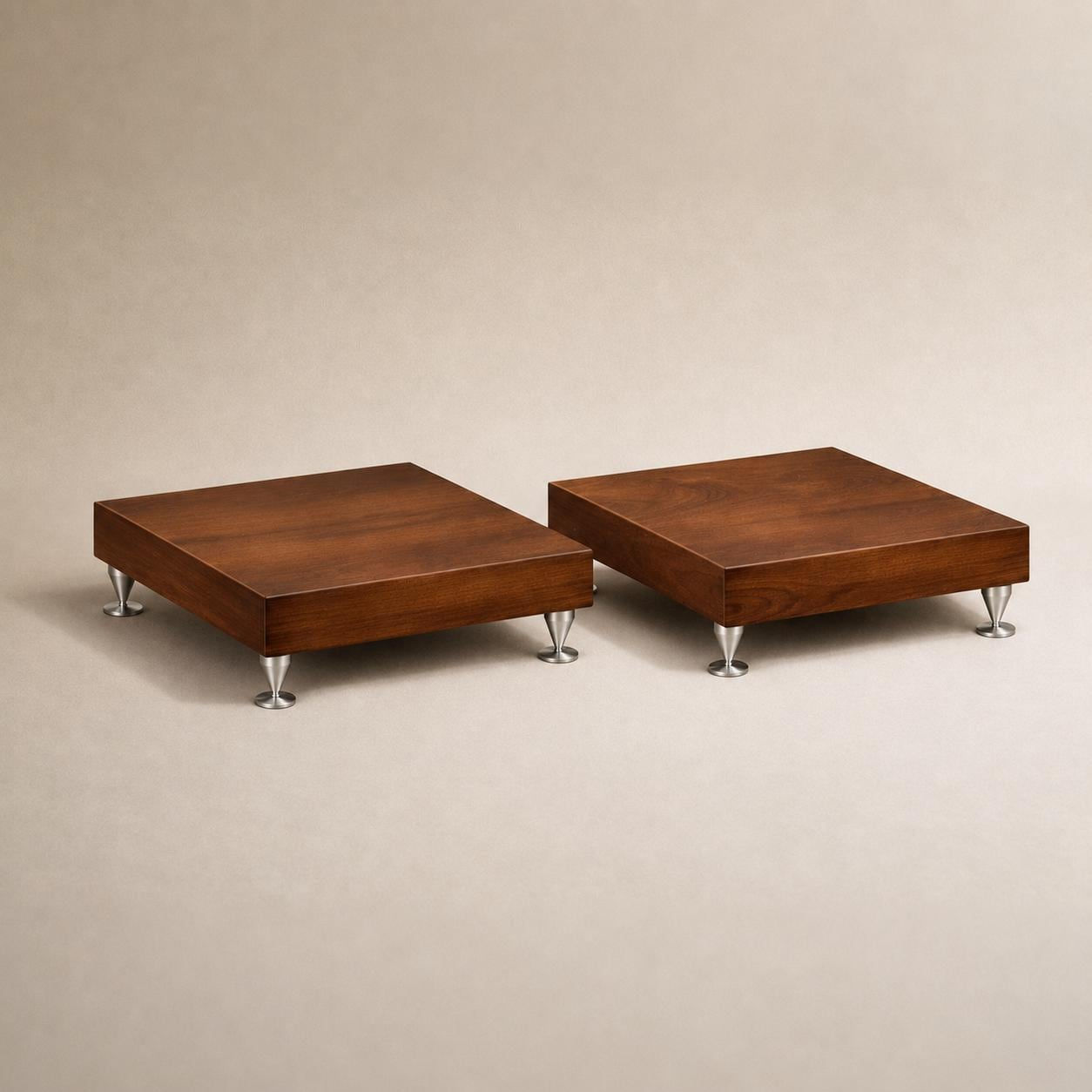 Solid Walnut Speaker Isolation Platforms, Anti-Vibration Audio Base, HiFi Sta...