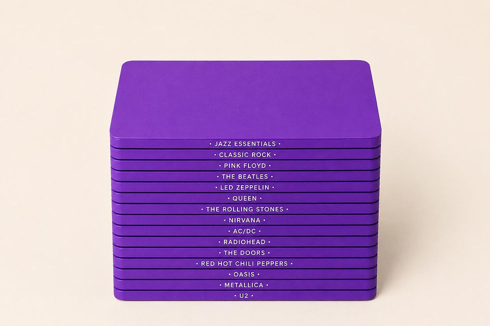 Thumbnail: Vinyl Record Dividers - Dark Blue or Custom Color, LP Album Organizer
