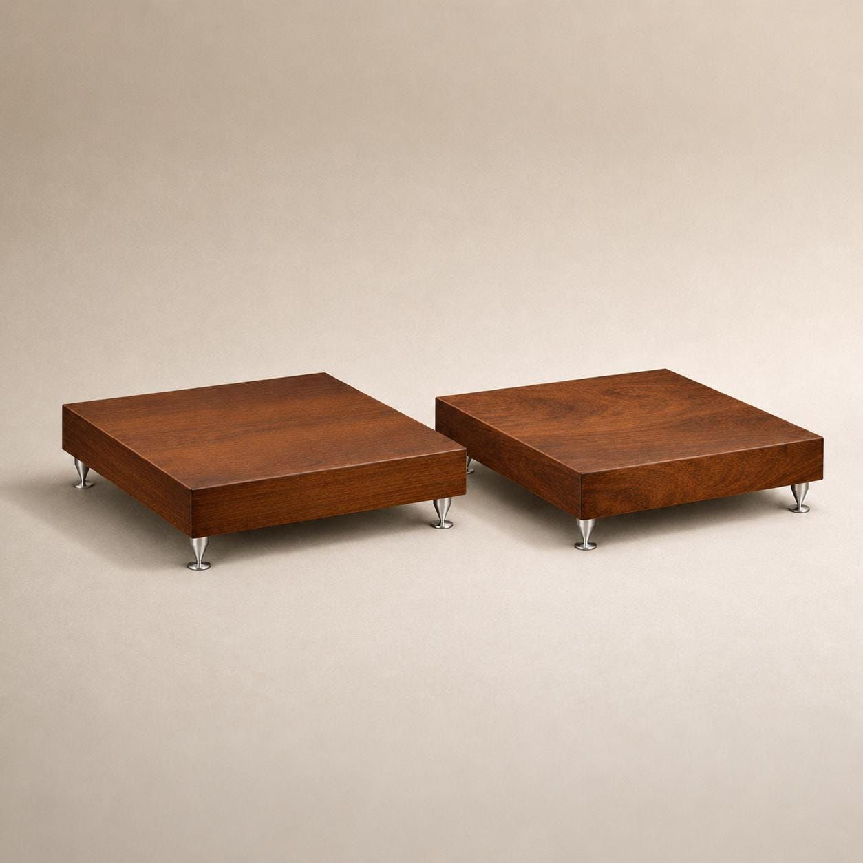 Solid Wood Amplifier Stand, Speaker Isolation Platform Set with Spikes