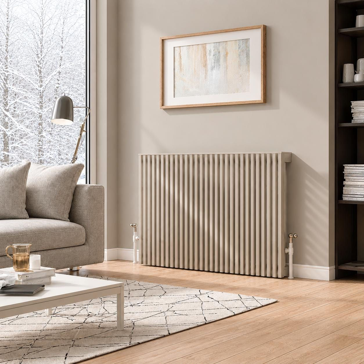 Custom Color Radiator Cover Vertical Slat Heater Screen Cabinet