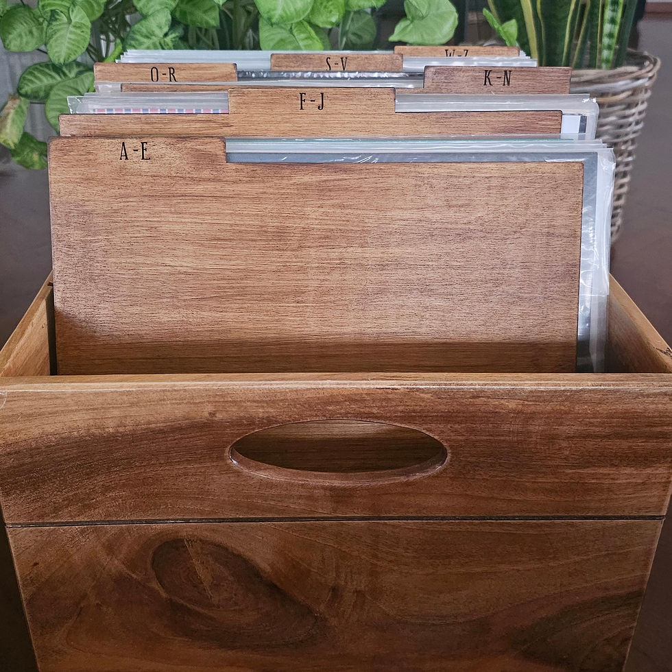 Thumbnail: 12" LP Vinyl Record Dividers with Wooden Genre Tabs