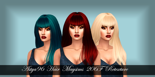 Maysims Hair 206F Retexture by Astya96