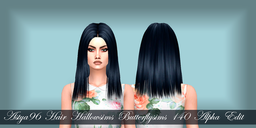 Hallowsims Hair Butterflysims 140 Alpha Edit by Astya 96