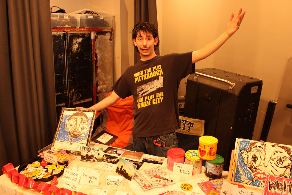 Massi's booth at The Government Center art market