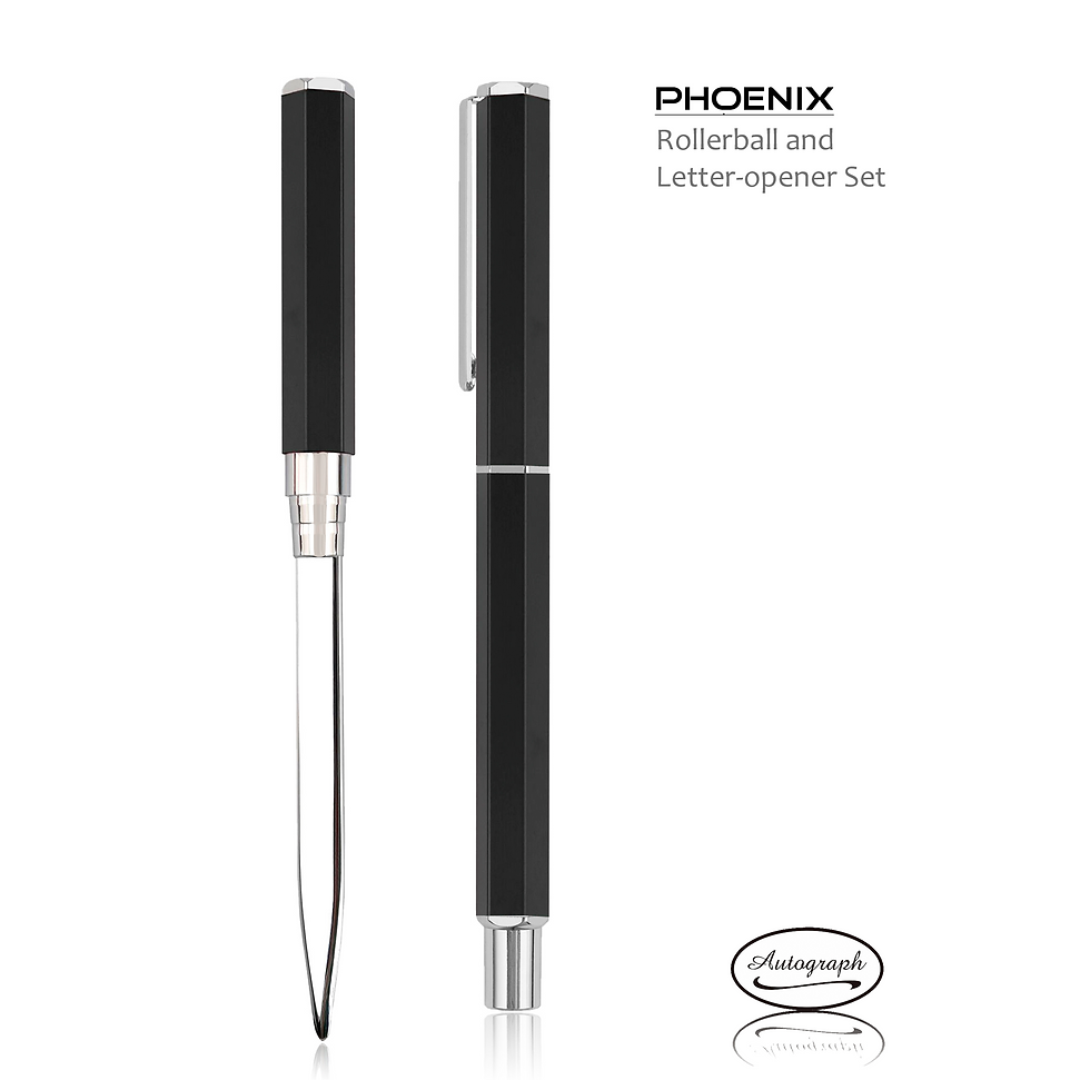 Phoenix Letter-opener and rollerball pen set