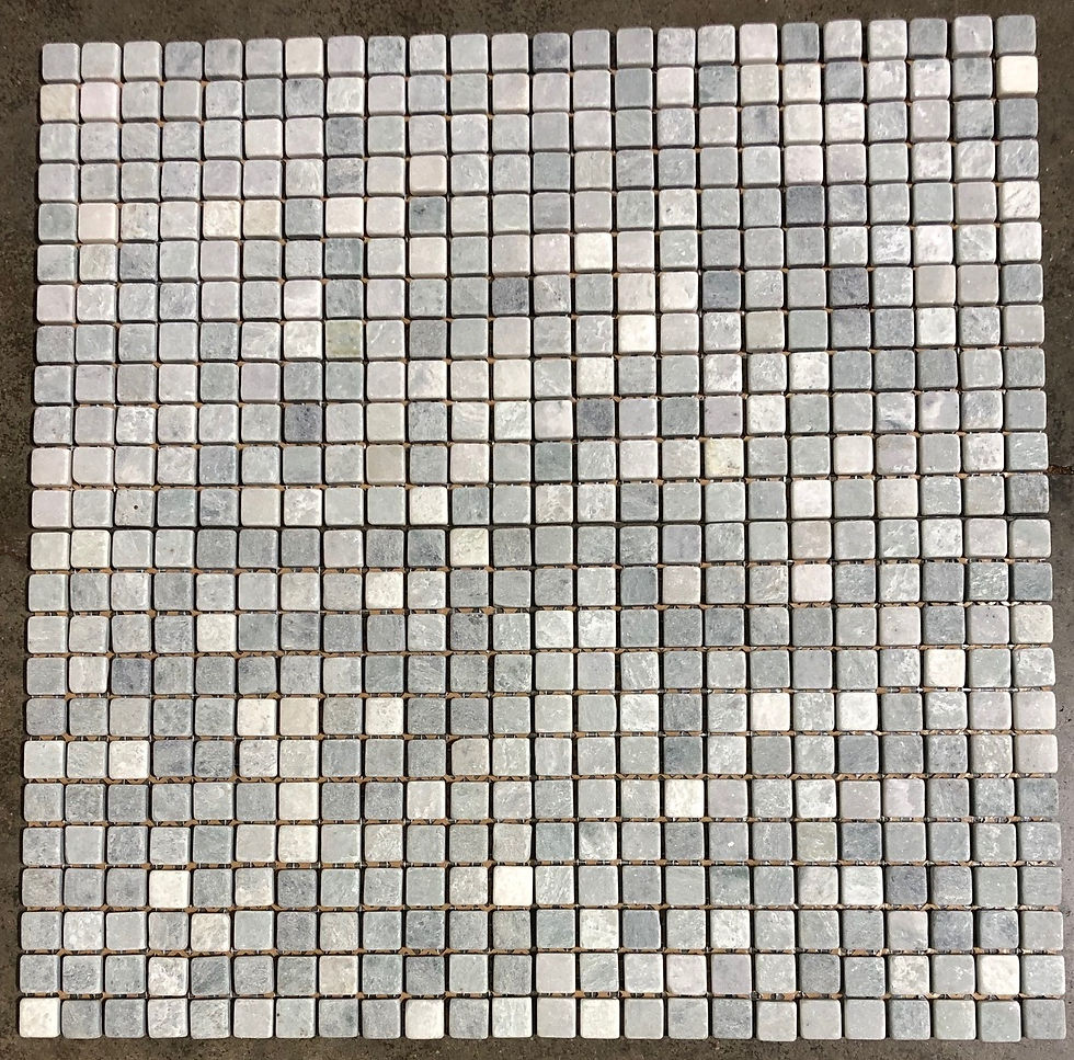 Thumbnail: 12x12 Emerald Light Mint 1x1 Natural Stone Mosaic Backsplash Tile