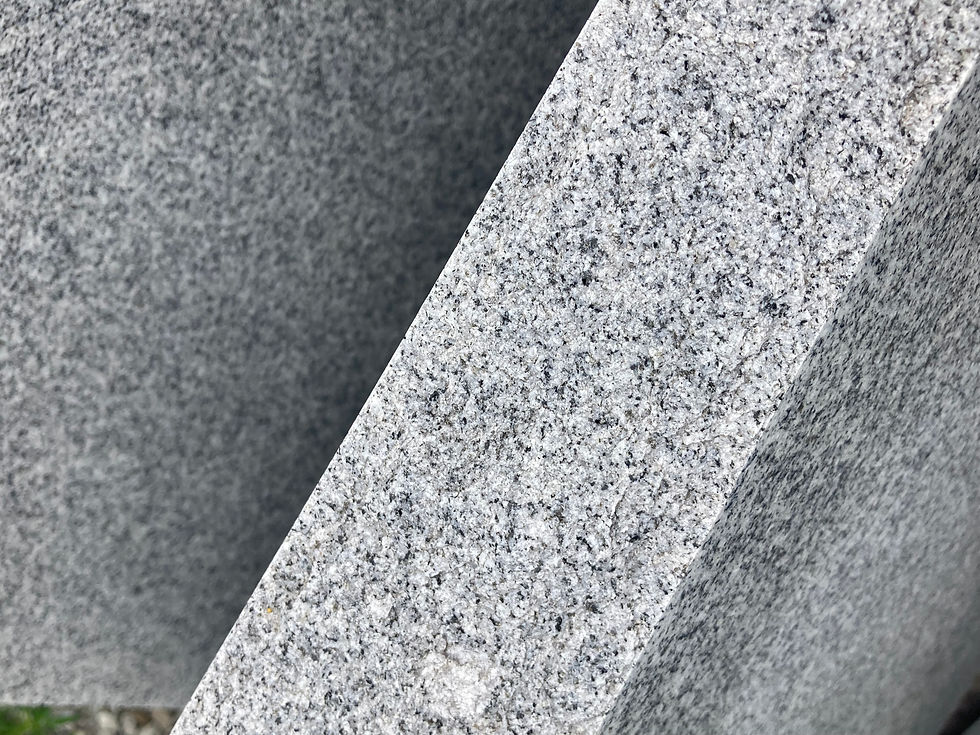 Thumbnail: Gray Granite Serpentine Slant Headstone SL-50