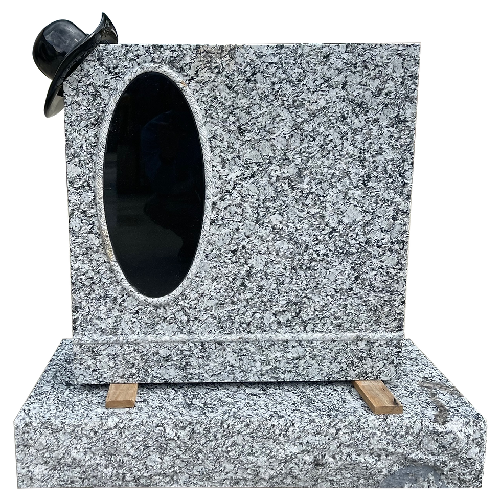 Thumbnail: Classic Gray Western Style Granite Monument MN-23B