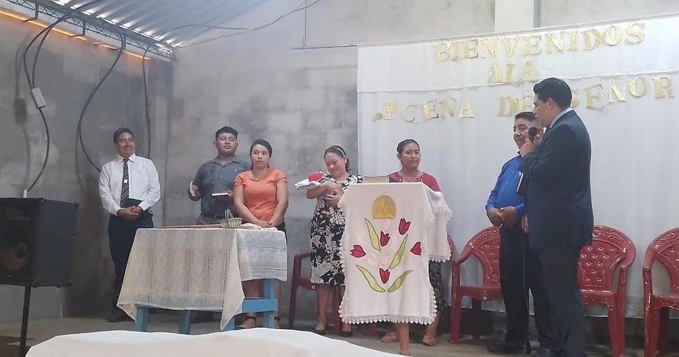 We are so thankful to the Lord for all the blessings we have received. We really like our brand new
church.
We already had Communion and a baby dedication, his name is Abraham.