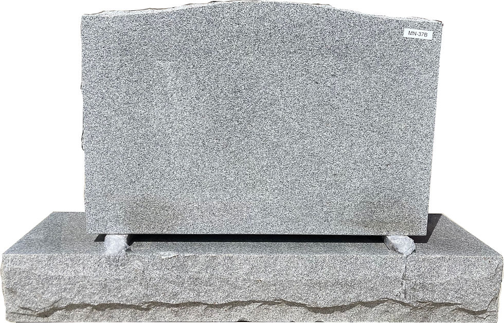 Thumbnail: Gray Granite Monument Serpentine Headstone MN-37B