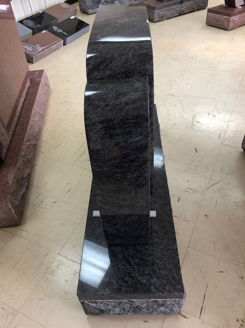 Thumbnail: Bahama Blue Granite Monument Headstone MN-271