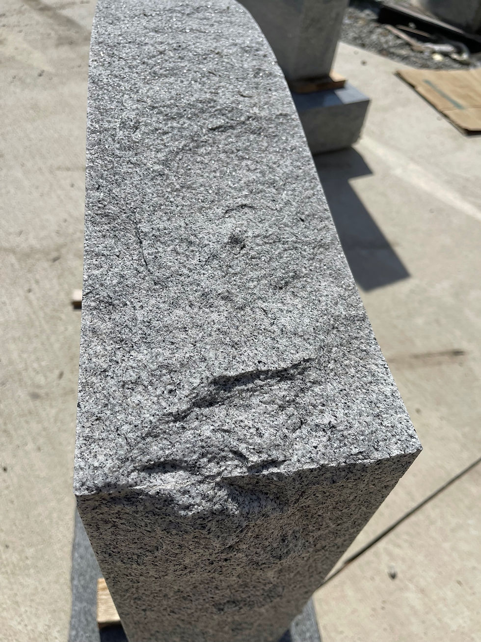 Thumbnail: Gray Granite Monument Serpentine Headstone MN-37B