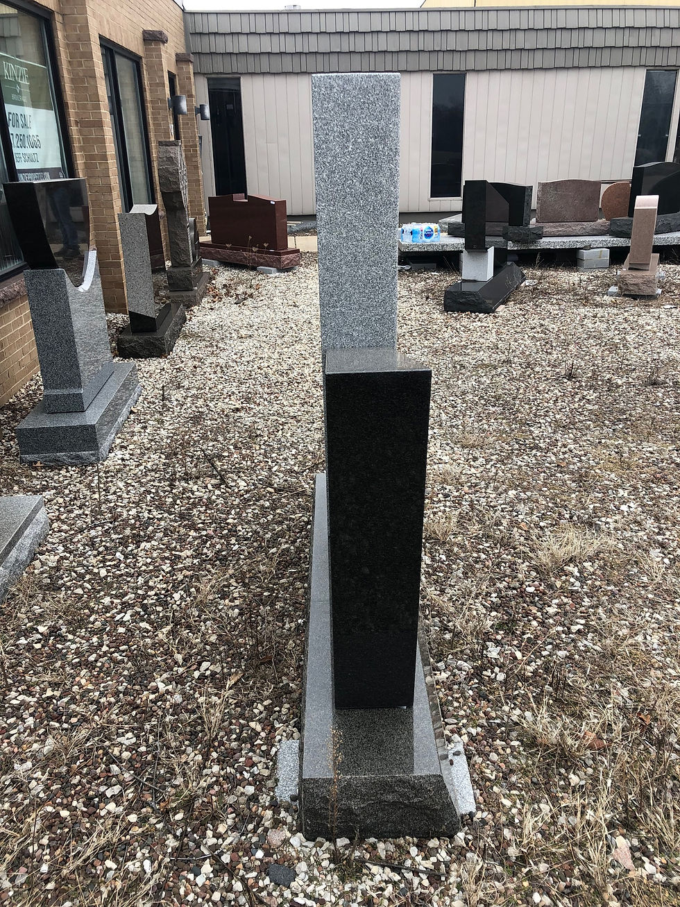 Thumbnail: Black Granite Monument Headstone MN-289