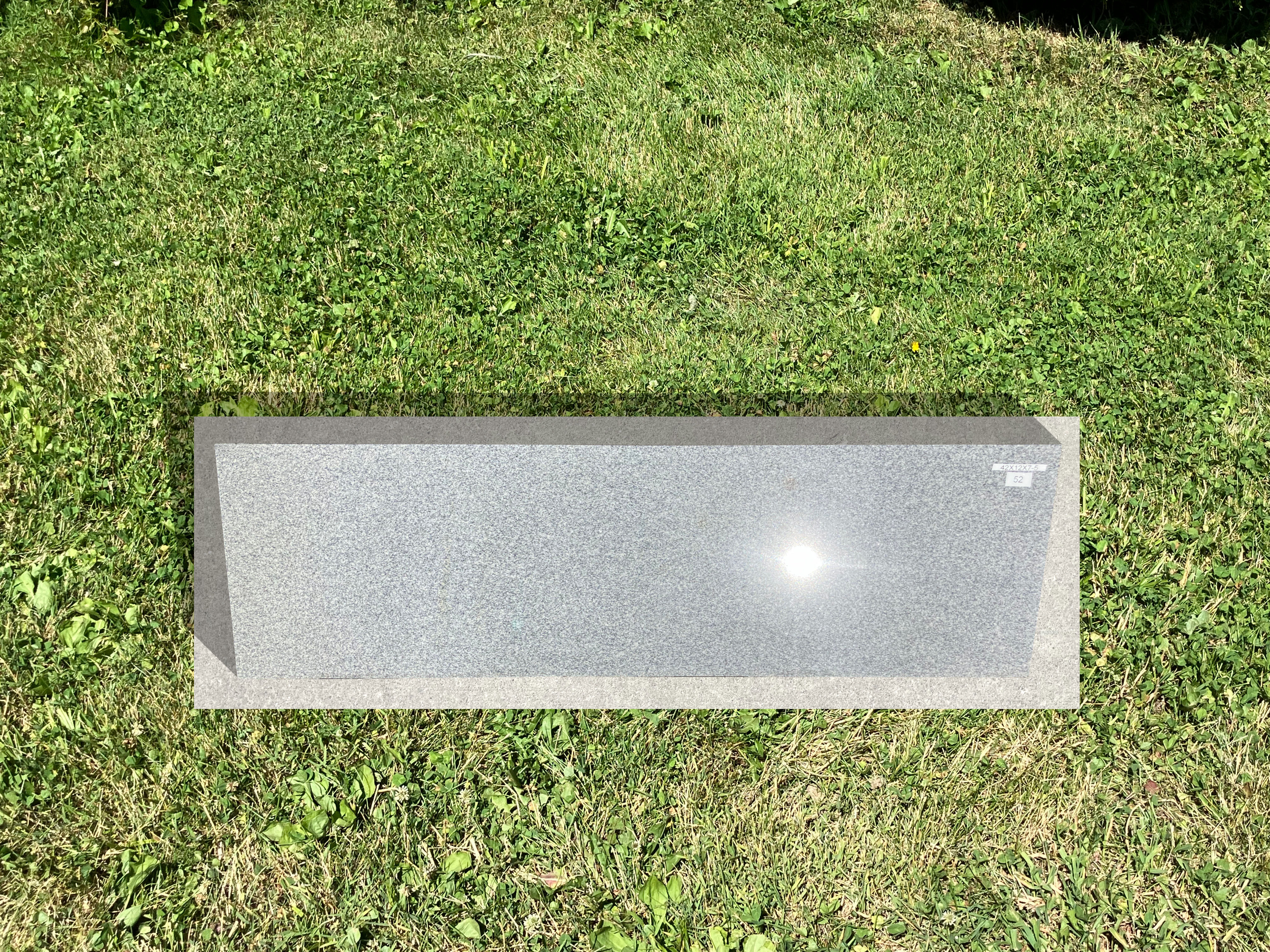 Gray Granite Cemetery Bevel Marker DBV-52