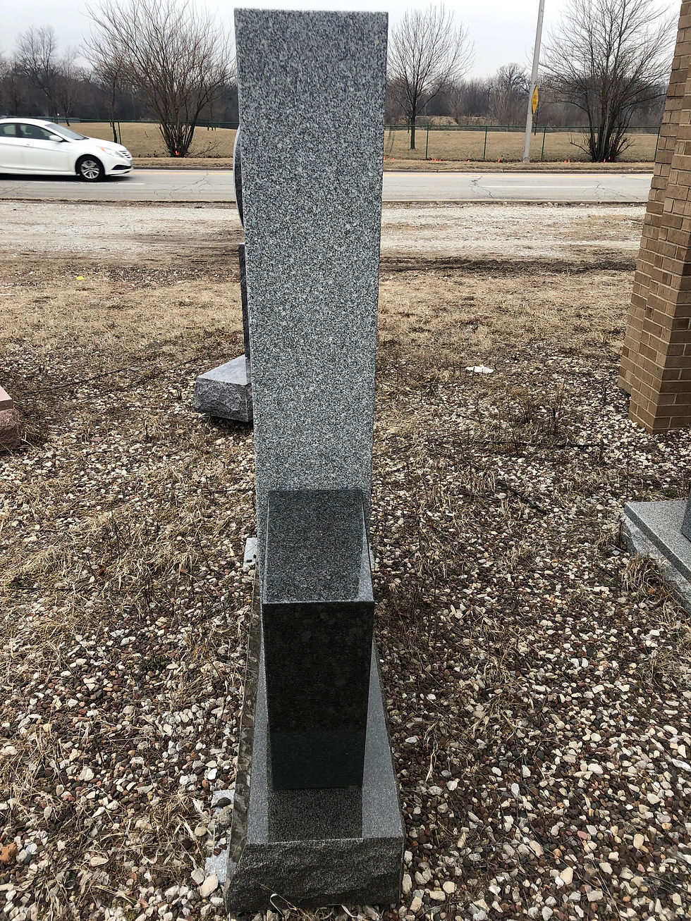 Thumbnail: Black Granite Monument Headstone MN-289