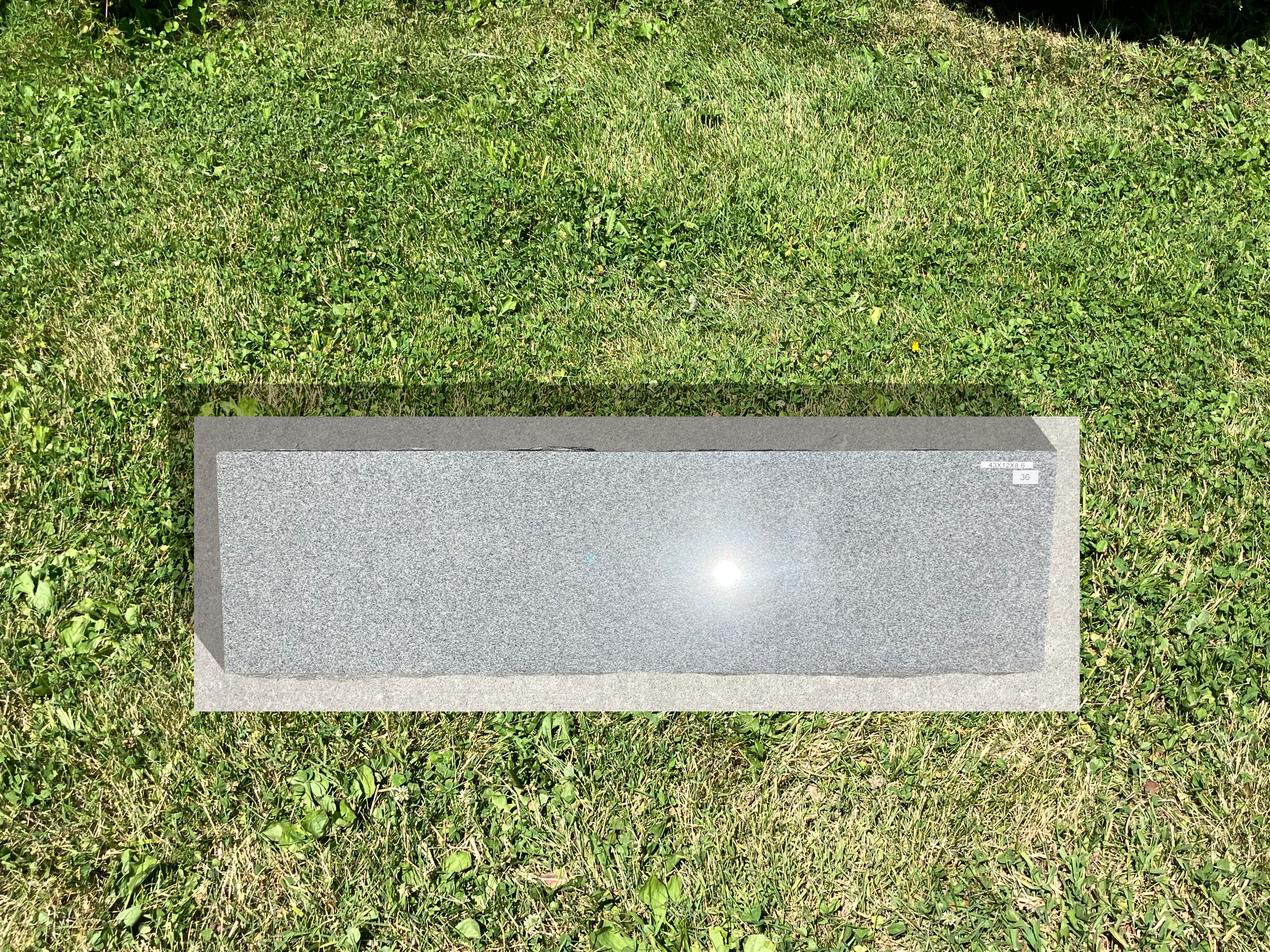 Gray Granite Cemetery Bevel Marker DBV-36