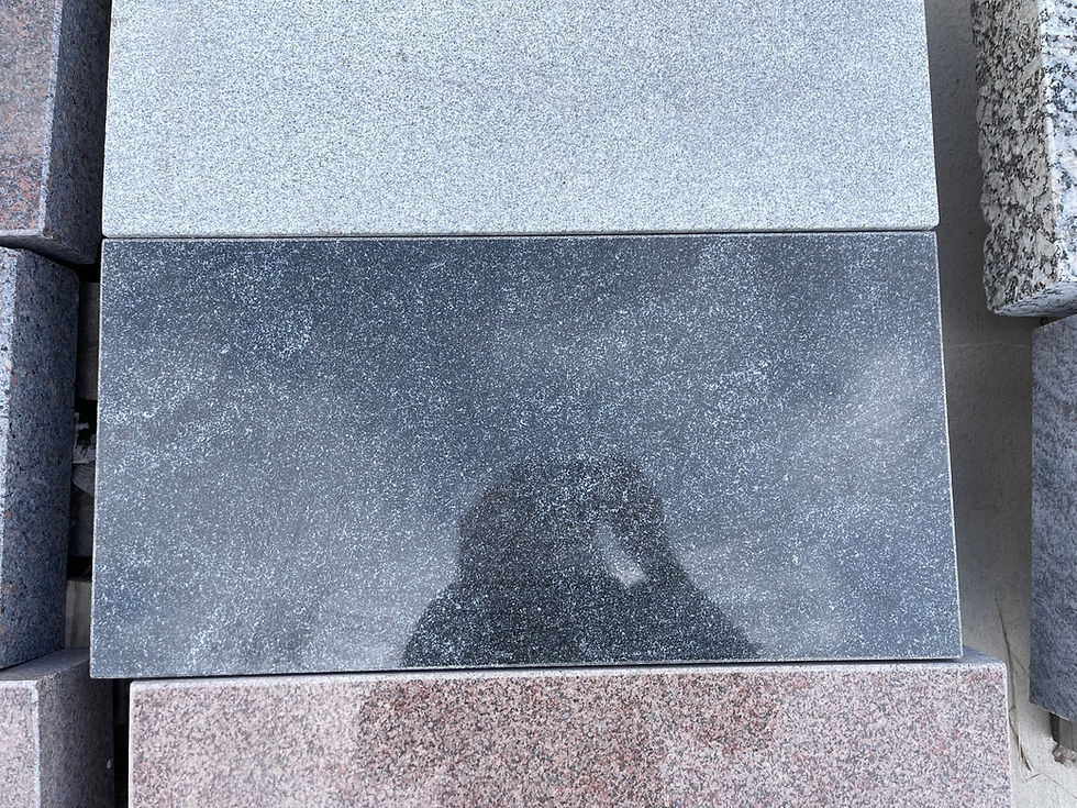 Thumbnail: Stardust Black Granite Cemetery Single Grass Marker SGM-18