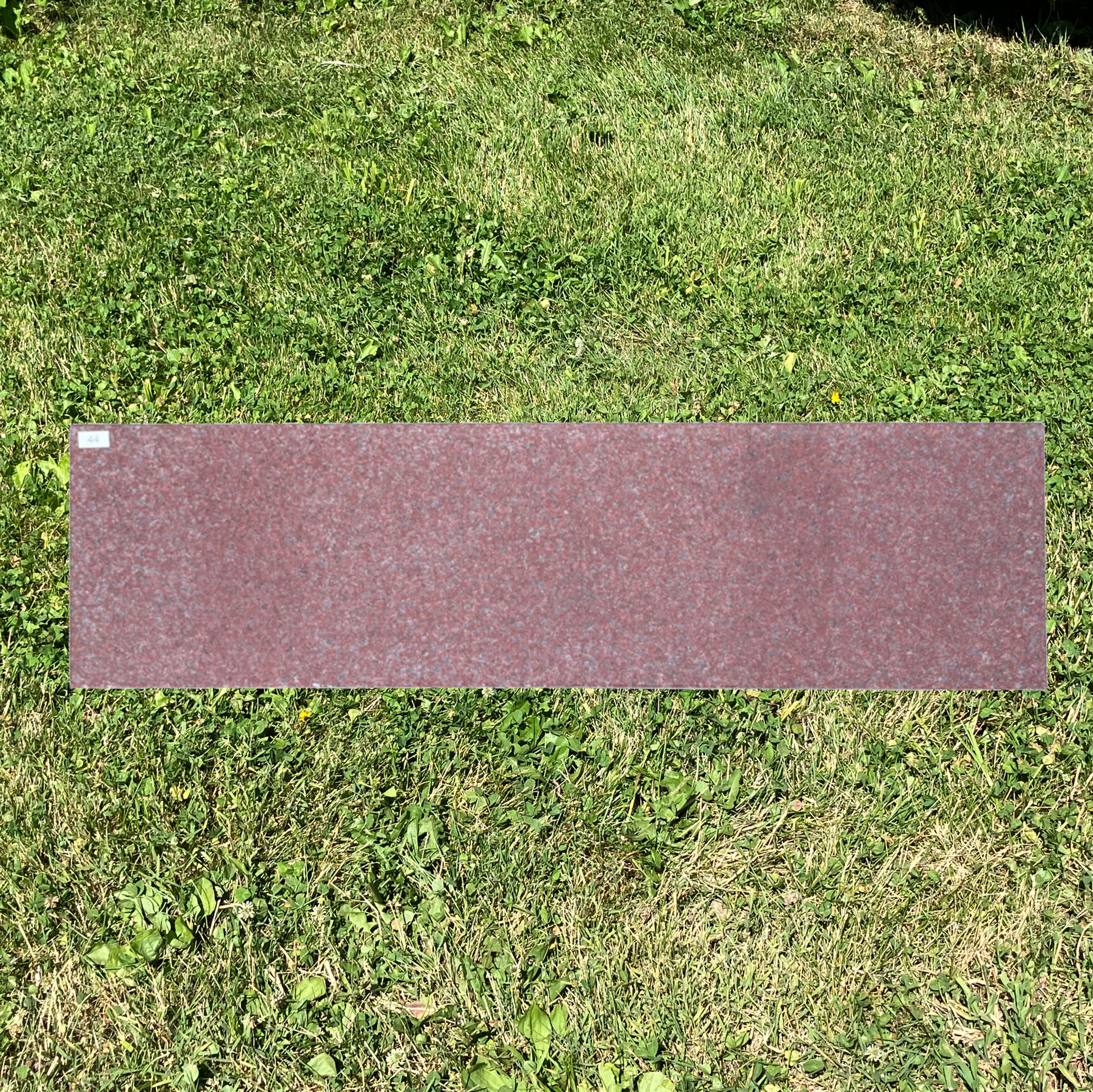 Red Granite Cemetery Double Grass Marker GM-76