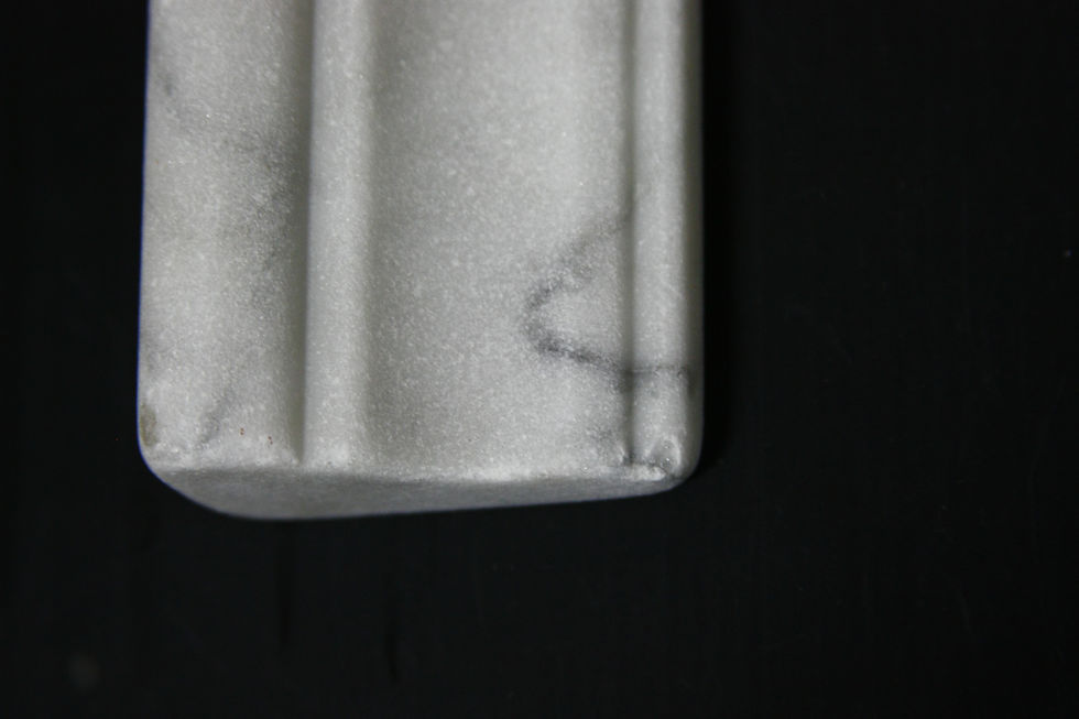 Thumbnail: 4" White Marble Chair Rail Tile Molding