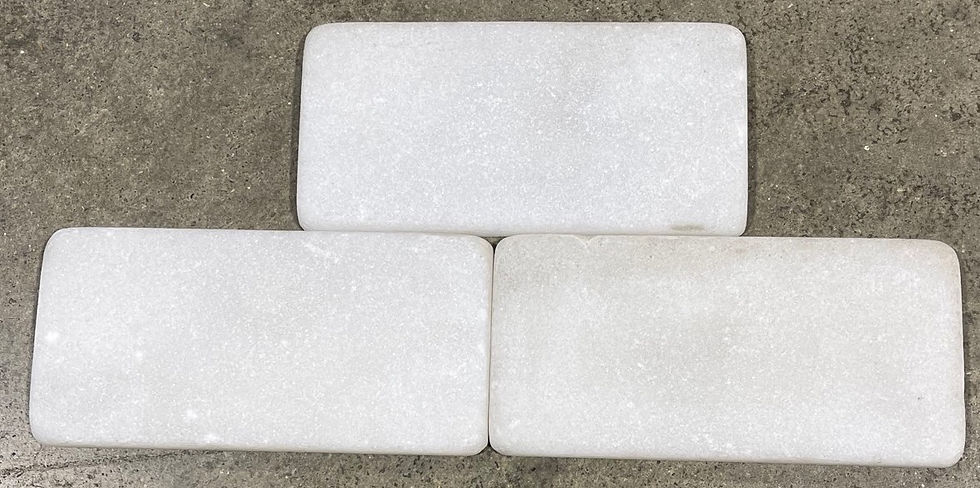 Thumbnail: 3x6 Snow Sparkle White Natural Stone Tile