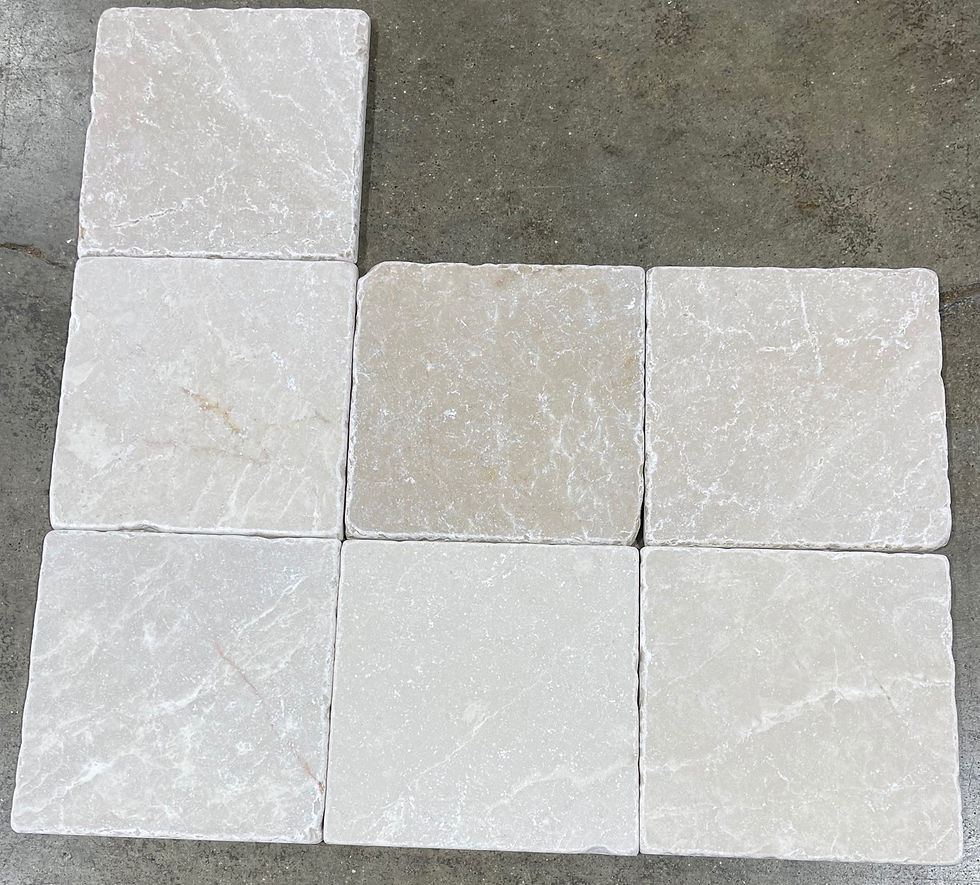 Thumbnail: 6x6 Crema Marfil Natural Stone Floor Wall Backsplash Tile