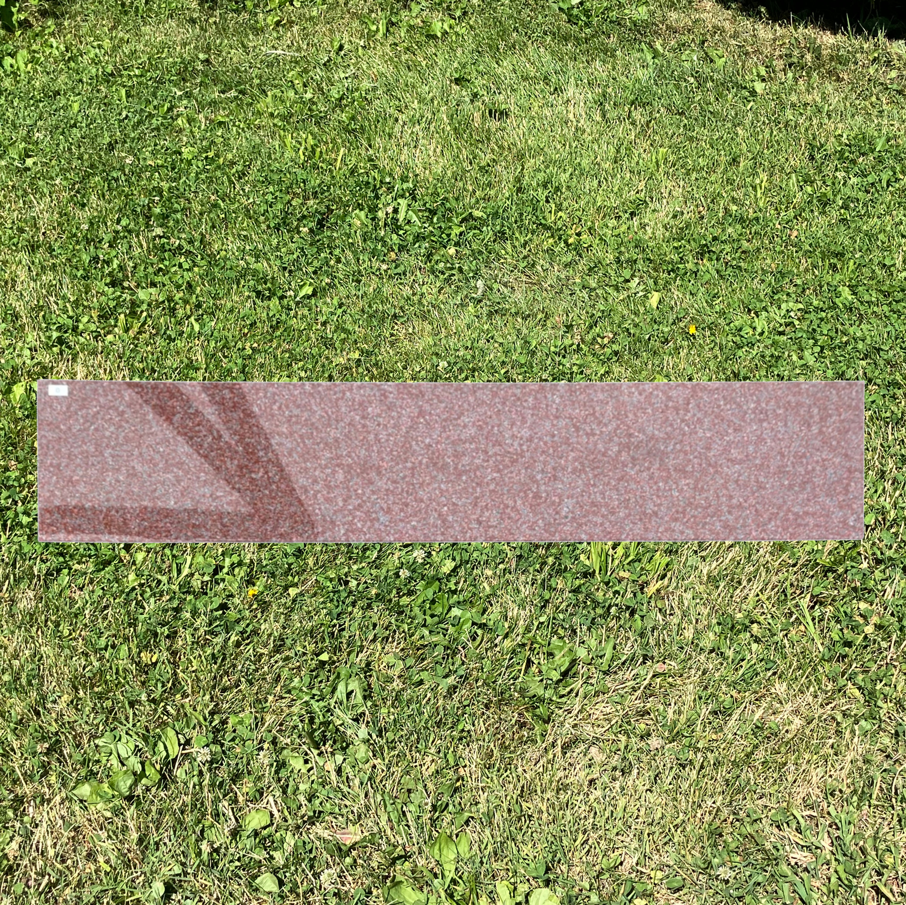 India Red Double Granite Cemetery Double Grass Marker GM-58