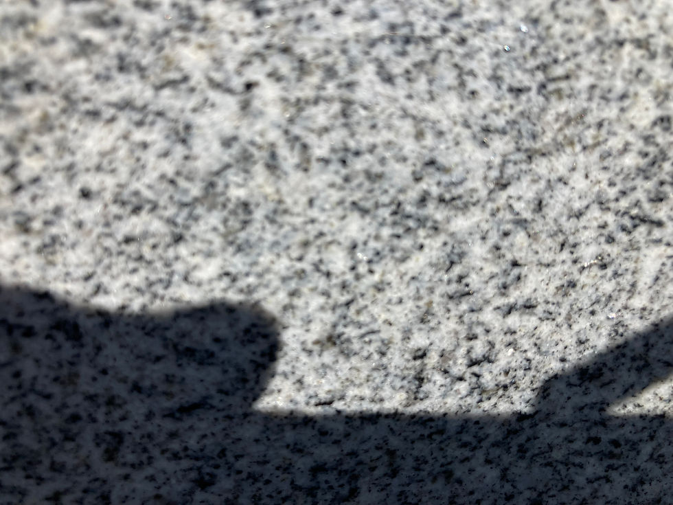 Thumbnail: Gray Granite Serpentine Slant Monument Headstone Up Close Color View 37x16x10 SL-25