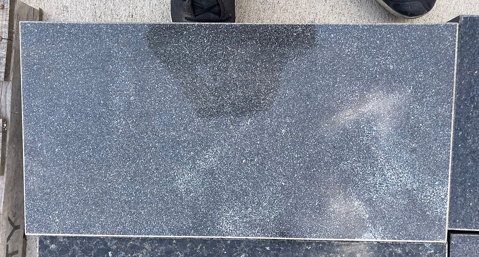 Thumbnail: Stardust Black Granite Cemetery Single Grass Marker SGM-46
