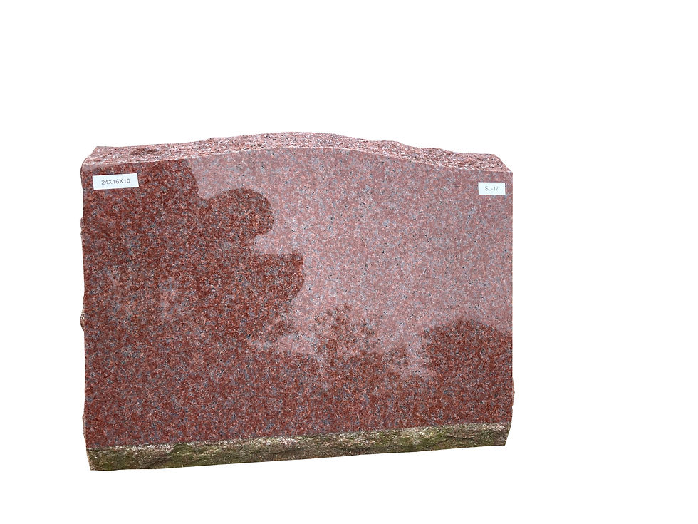 Red Granite Serpentine Slant Monument Headstone 24x16x10 SL-17