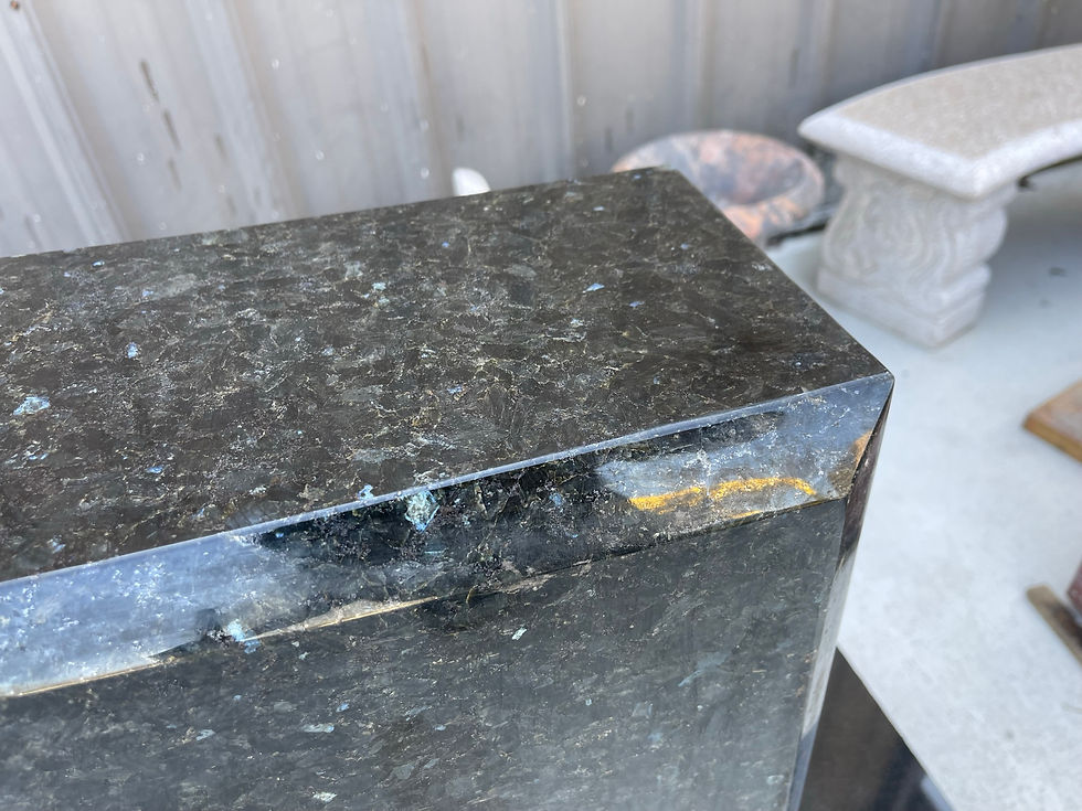 Thumbnail: Emerald Pearl Large Granite Monument with Absolute Black Base MN-00B