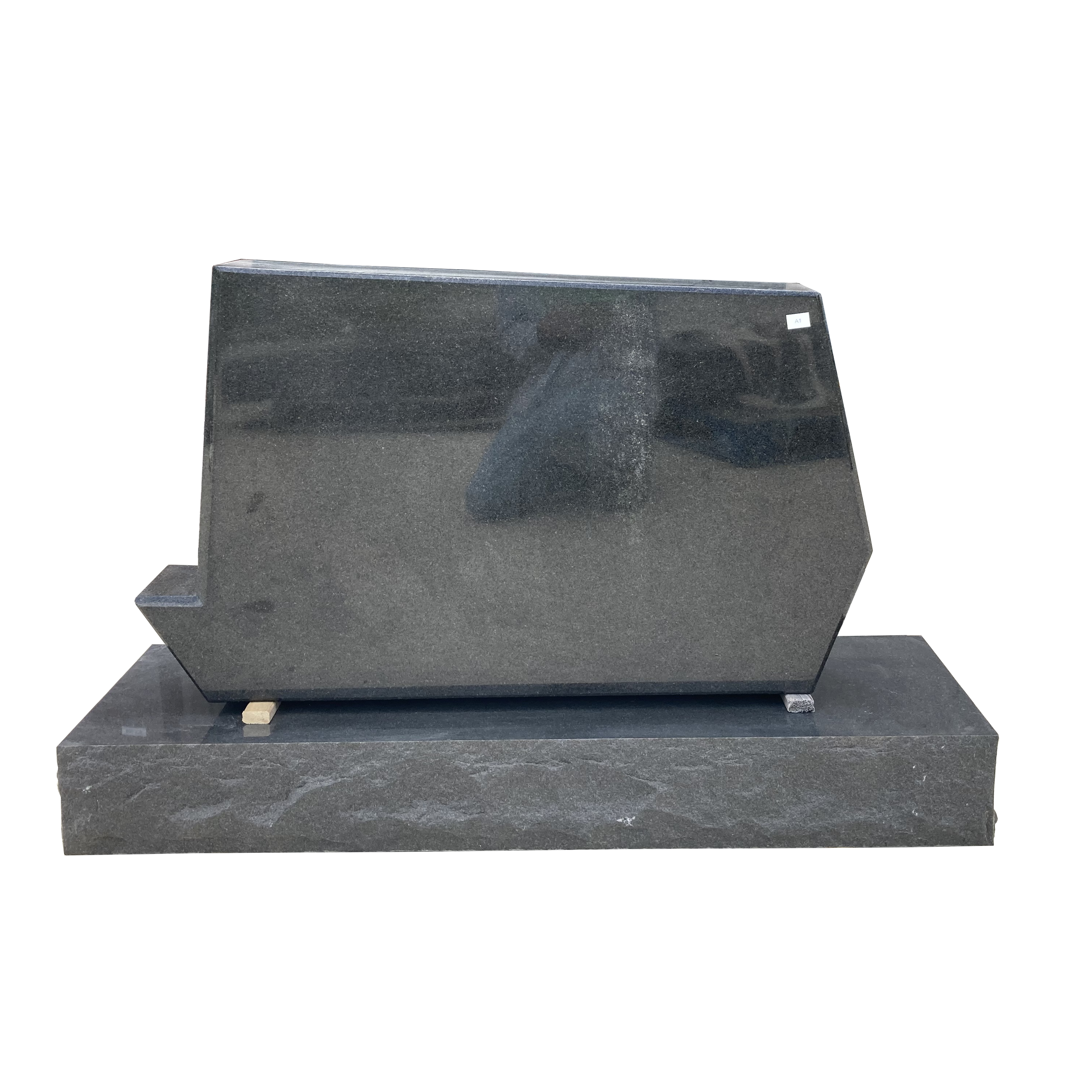 Black Granite Monument Serpentine Headstone MN-45B