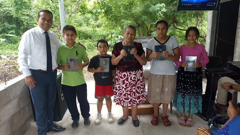 On July 29, the new members received their brand-new Bibles. We are excited to continue studying
the Bible with them so they can grow strong in their faith. They are actively involved in all of the
church's activities. Praise God for all of these blessings!