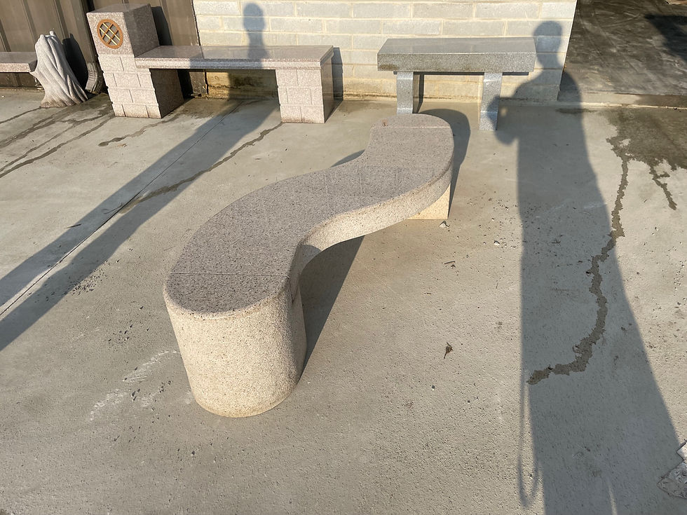 Thumbnail: Park S Bench Granite Outdoor Pink Rose Natural Stone Sitting BE-10