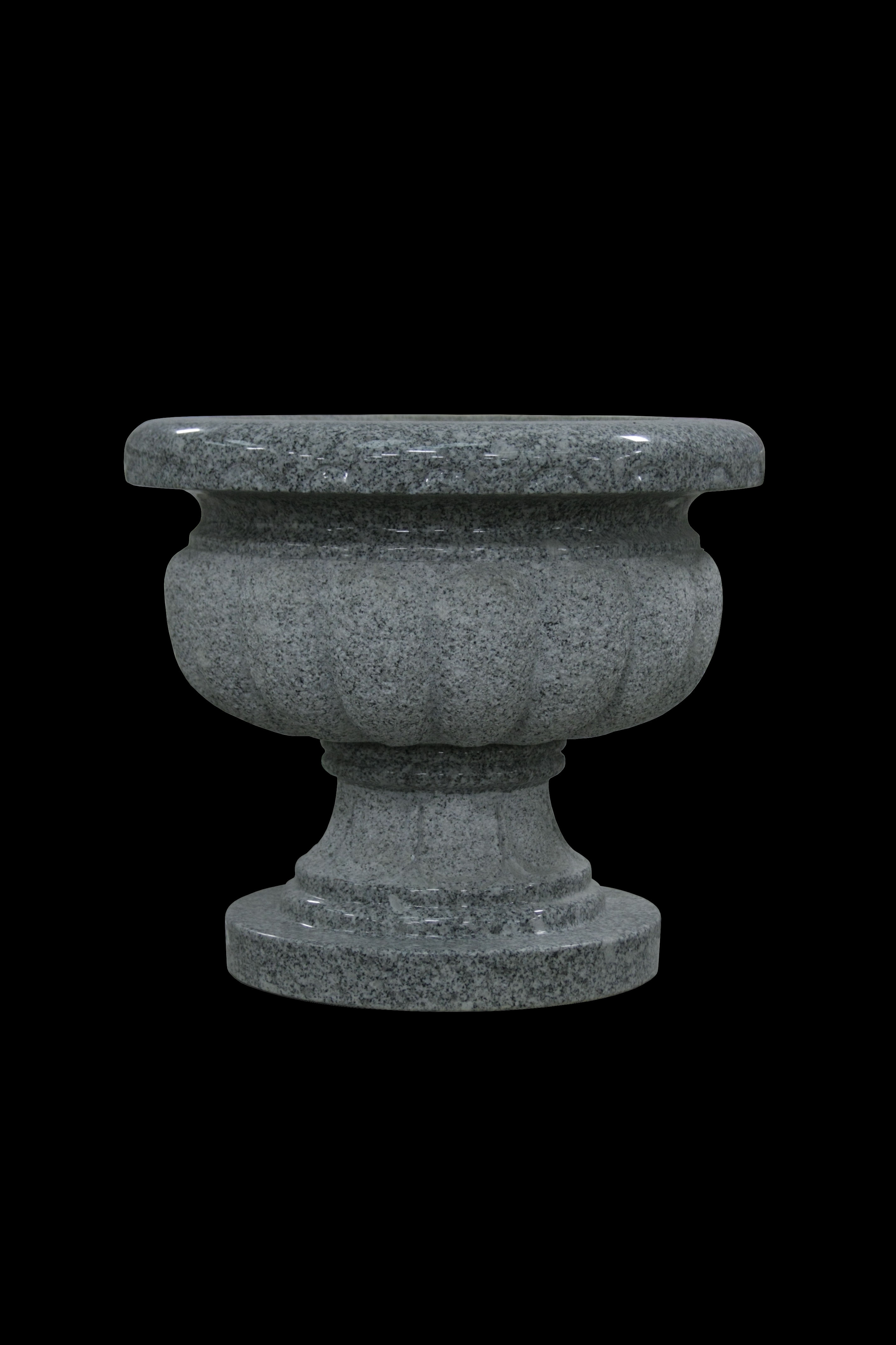 Charcoal Gray Granite Stone Planter