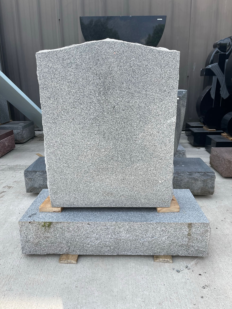 Thumbnail: Gray Granite Headstone Monument MN-16B