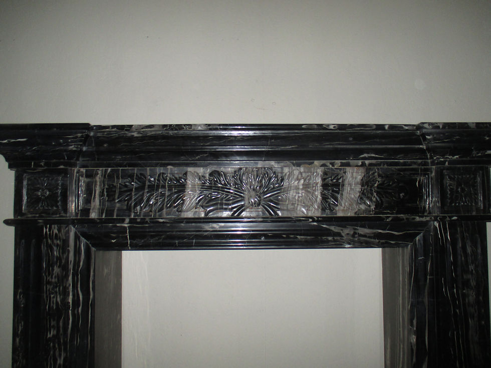 Thumbnail: Black and White Marble Fireplace Mantel Surround