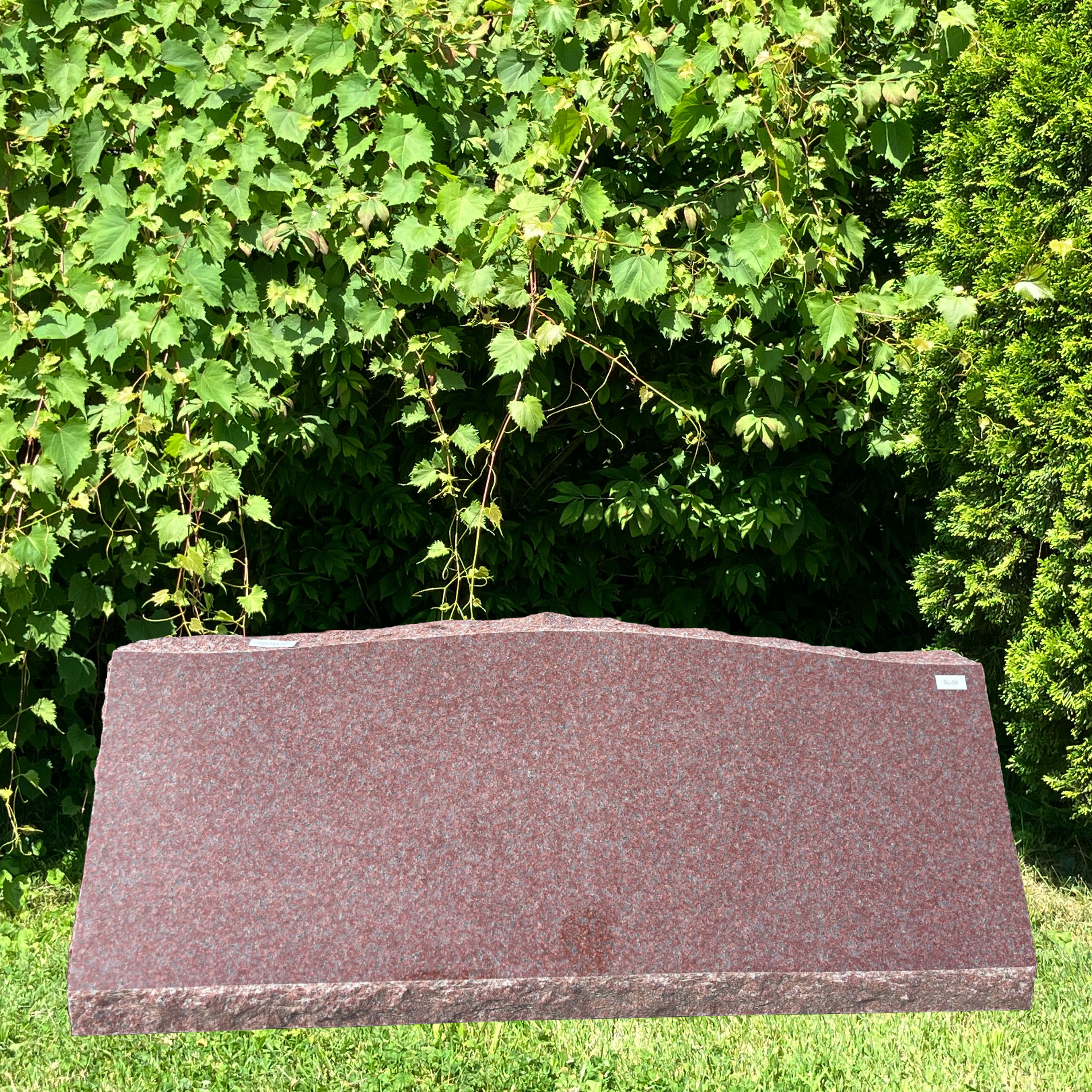 Red Granite Serpentine Slant Monument 42x16x10 SL-38