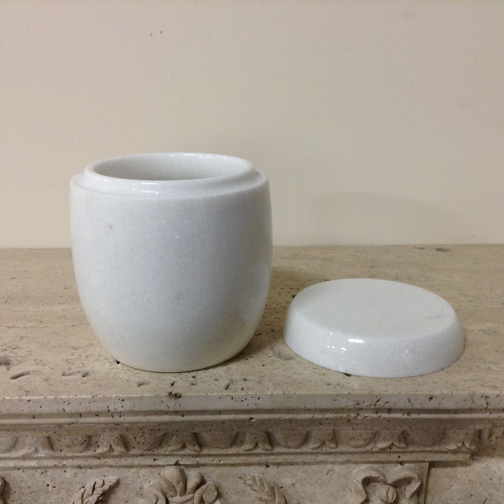 Thumbnail: 7.5x6.5 Granite Crystal White Urn-F