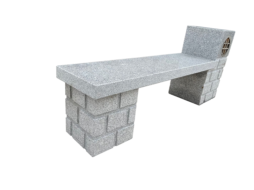 Thumbnail: Gray Brick Style Granite Bench