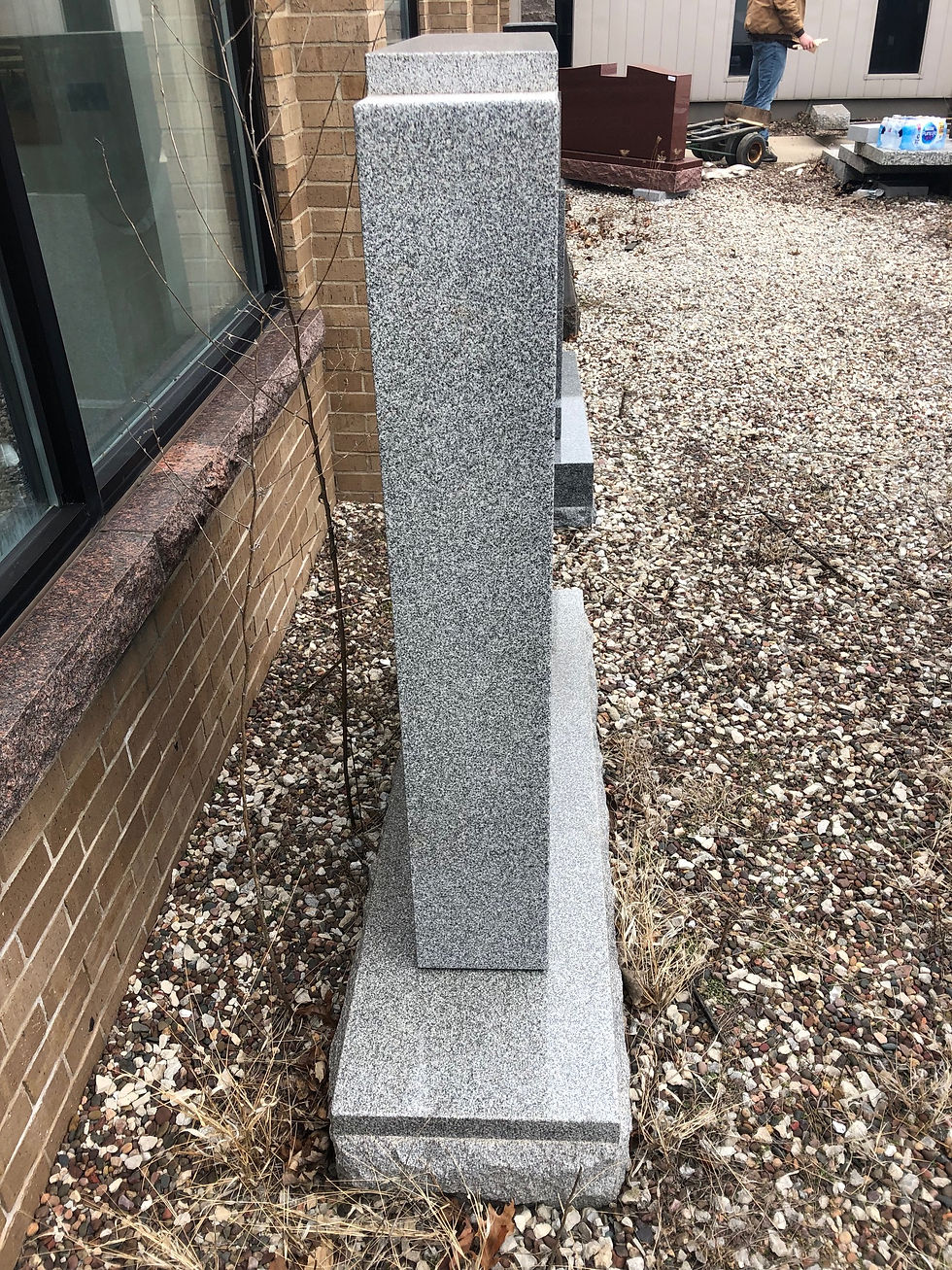 Thumbnail: Spectrum Gray Granite Monument Headstone MN-290
