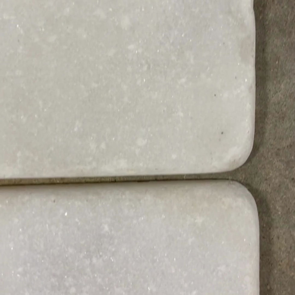 Thumbnail: White Thassos Square 4x4 Natural Stone Marble Backsplash Tile T-84