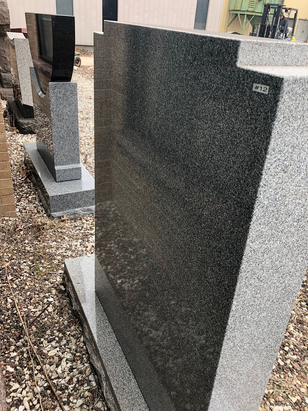 Thumbnail: Spectrum Gray Granite Monument Headstone MN-290