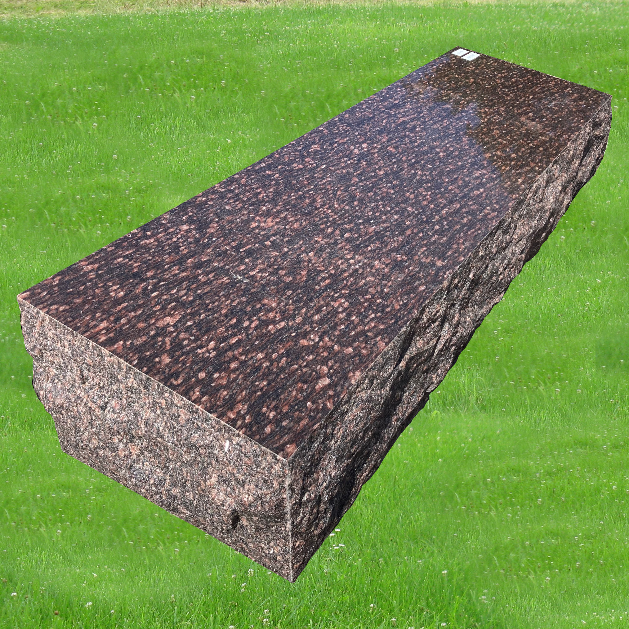 Cats Eye Granite Cemetery Bevel Marker DBV-06