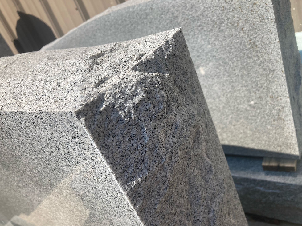 Thumbnail: Gray Granite Monument Serpentine Headstone MN-37B