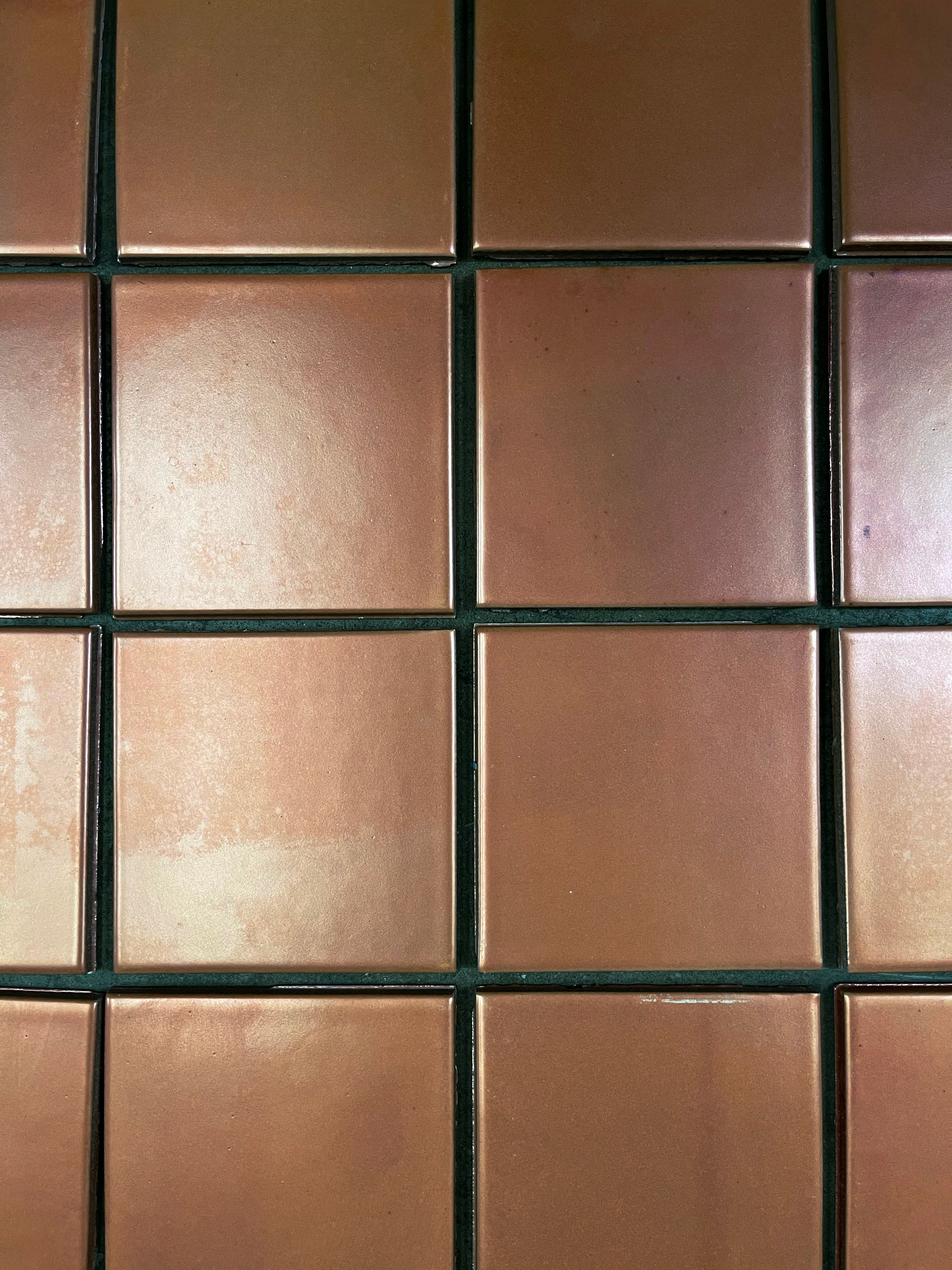 4x4 Iridescent Copper Ceramic Summitville Tile C#IR35