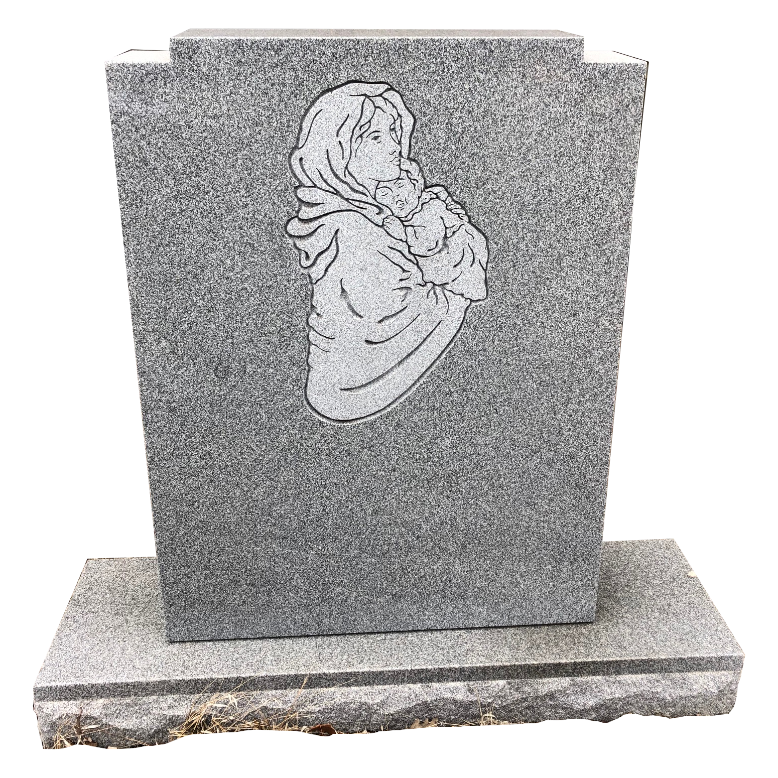 Spectrum Gray Granite Monument Headstone MN-290