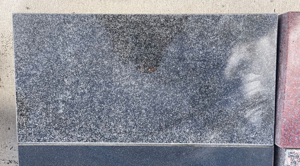 Thumbnail: Crystal Gray Granite Single Grass Marker SGM-02