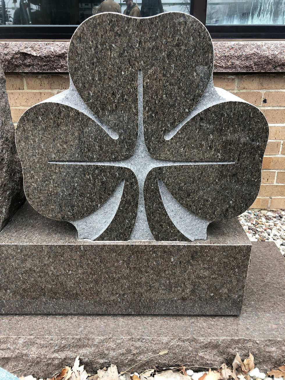 Thumbnail: Green Granite Upright Monument With Celtic Cross MN-293